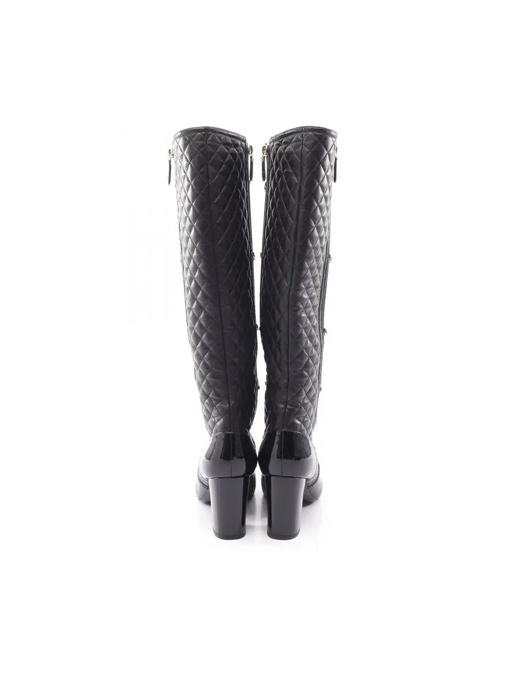 Chanel Matelasse Chain Long Boots #38 #294245C83B